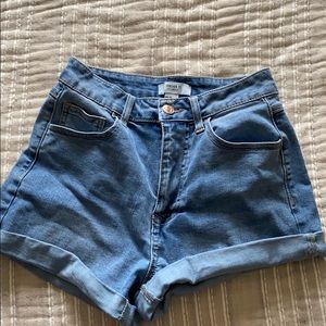 High Waisted Denim Shorts